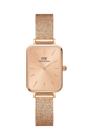 Montre à quartz en acier et plaqué or rose Unitone - 20 x 26 mm