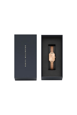 Montre à quartz en acier et plaqué or rose Unitone - 20 x 26 mm