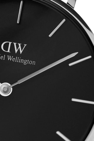 Reloj de cuarzo de acero Petite Ashfield - 28 mm - Negro y plateado