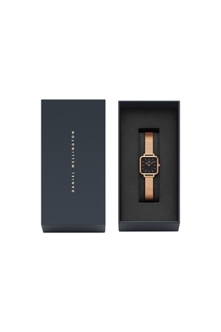 Reloj de cuarzo de acero Studio - 22 x 22 mm - Rosa dorado y negro