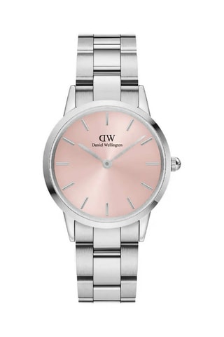 Reloj de cuarzo de acero Iconic Link - 32 mm - Plateado y rosa