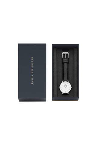 Reloj de cuarzo de piel Petite Sheffield - 28 mm - Negro
