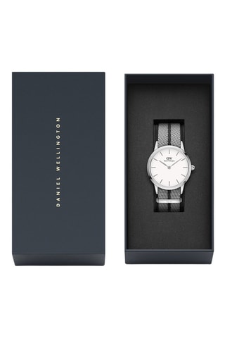 Reloj de cuarzo de poliéster Iconic 36 - Gris y negro