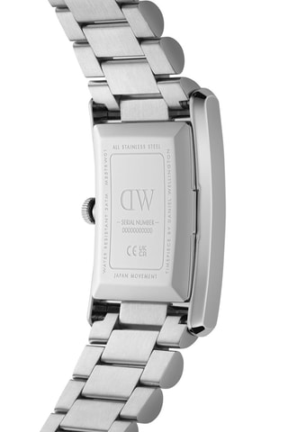 Reloj de cuarzo de acero inoxidable Bound - Plateado y blanco