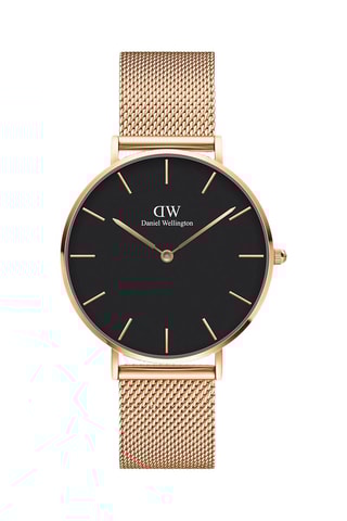 Reloj de cuarzo de acero Melrose 36 mm - Rosa dorado y negro