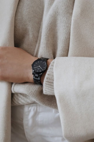 Reloj de acero Iconic Link Ceramic - 28 mm - Negro