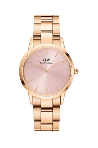 Reloj de acero Iconic Link - 32 mm - Rosa dorado y rosa