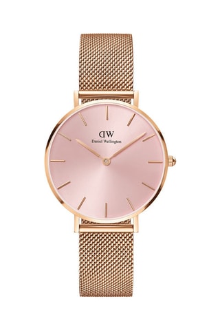 Reloj de cuarzo de acero Petite Melrose - 32 mm - Dorado y rosa dorado