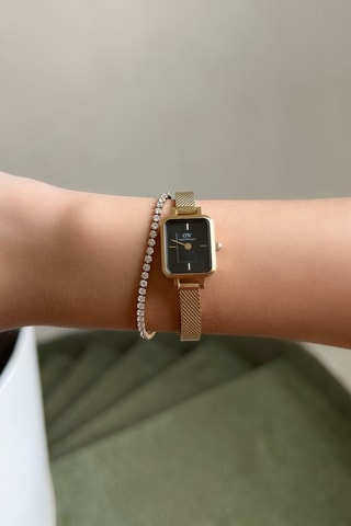 Reloj de cuarzo de acero - Dorado y negro