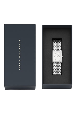 Reloj de cuarzo de acero - Plateado y blanco