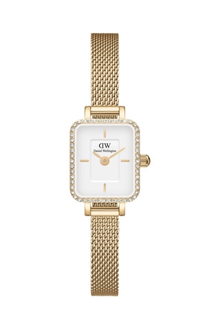 Reloj de cuarzo de acero - Dorado y blanco