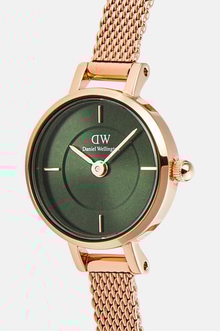 Reloj de cuarzo de acero - Rosa dorado y verde