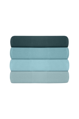 2 federe in cotone rinforzato 57 fili/cm² Tonne Mavie - Azzurro