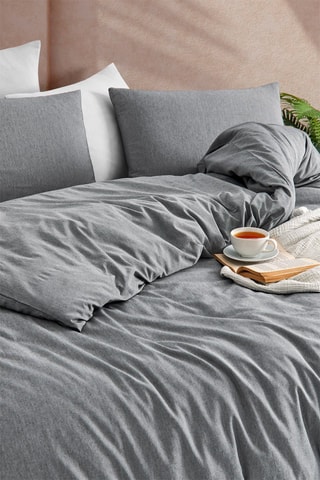 Parure copripiumino in cotone 52 fili/cm² Yarn Dyed - Antracite