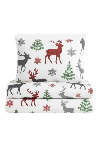 Conjunto de edredão Coverset - Vermelho e branco