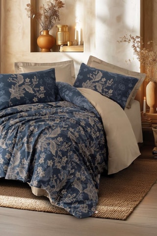 Parure copripiumino double face in cotone - 83 fili/cm² Noctelle - Beige