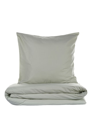 Conjunto de edredão em algodão reforçado 57 fios/cm² - Verde-sálvia