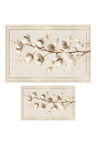 2 tappetini bagno - Beige - 50 x 60/60 x 100 cm