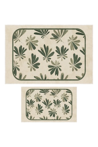 2 tappetini bagno - Beige - 50 x 60/60 x 100 cm