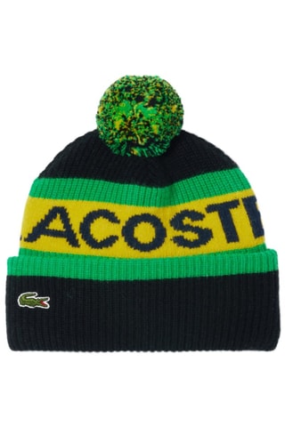 Bonnet à pompon en laine - Noir