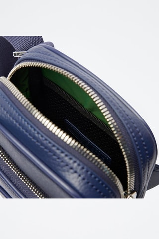 Sac bandoulière en cuir - Bleu marine