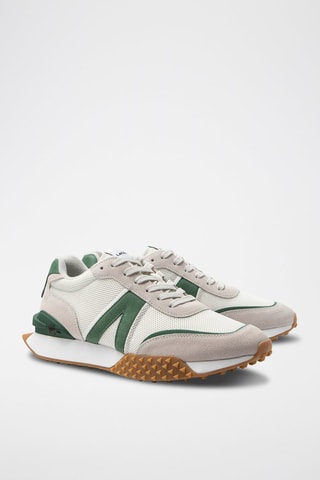 Baskets en cuir L-Spin Deluxe - Blanc et vert foncé