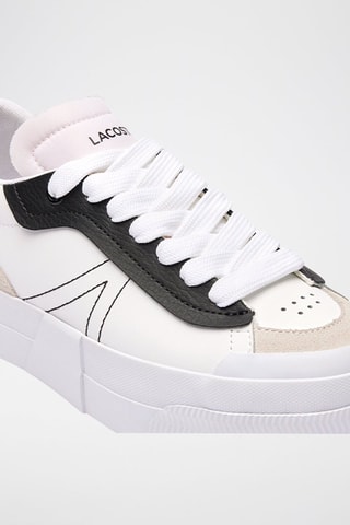 Baskets en cuir L004 - Blanc et noir