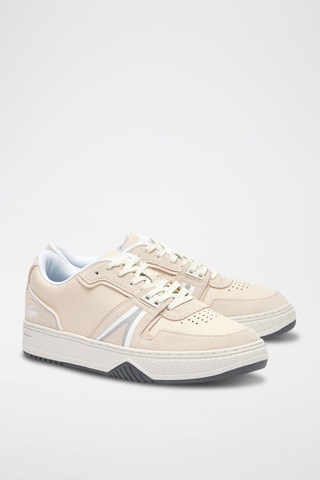 Baskets en cuir L001 - Ecru