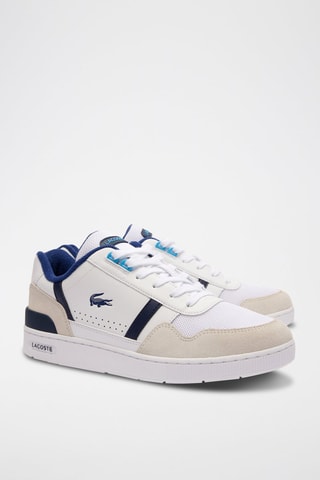 Baskets en cuir T-Clip - Bleu marine et blanc