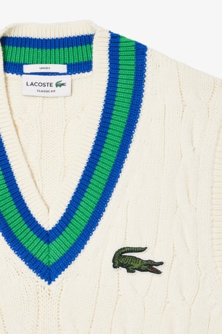 Pull classic fit sans manches en laine - Ecru