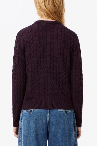 Gilet en laine et coton biologique - Bordeaux