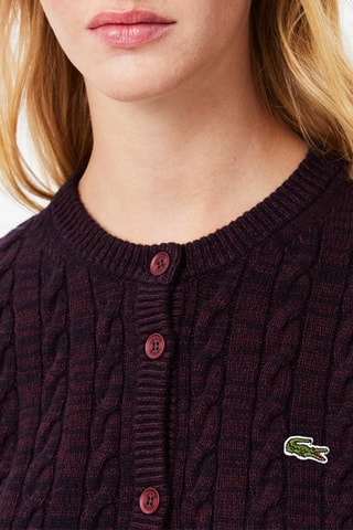 Gilet en laine et coton biologique - Bordeaux