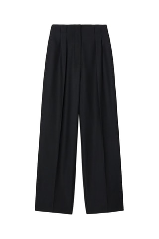 Pantalon straight en laine - Noir