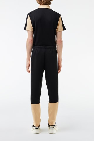 Pantalon de survêtement en coton biologique - Noir et beige