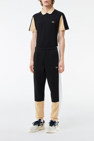 Pantalon de survêtement en coton biologique - Noir et beige