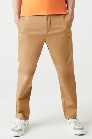 Chino tapered en coton biologique - Beige