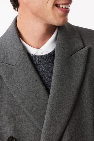 Manteau en laine - Gris chiné