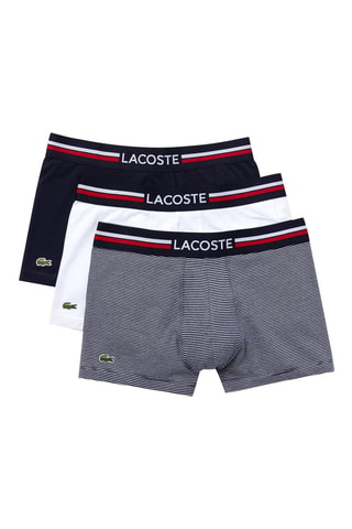 3 boxers Bleu marine et blanc