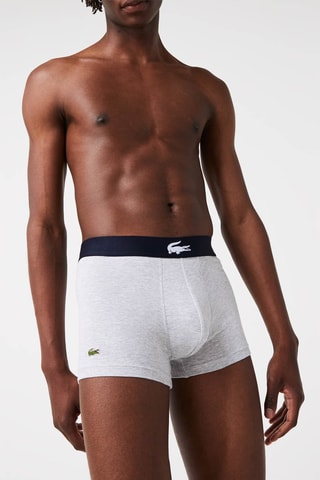 3 boxers Bleu marine et gris clair chiné