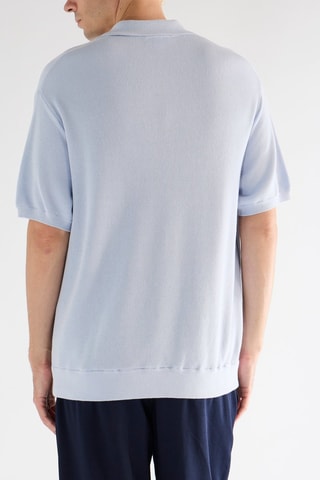 Polo relaxed en coton biologique - Ciel