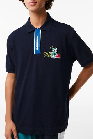 Polo classic fit en coton biologique - Bleu marine