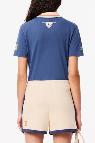 Polo slim en coton biologique Jeux Olympiques Paris 1924 - Bleu cobalt