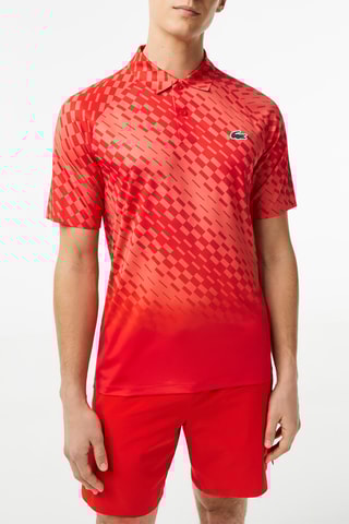 Polo regular Lacoste Tennis x Novak Djokovic - Rouge et blanc