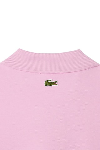 Polo loose en coton biologique - Rose et vert