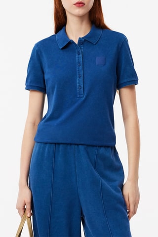 Polo slim - Bleu cobalt