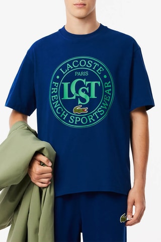 T-shirt en coton biologique - Bleu électrique