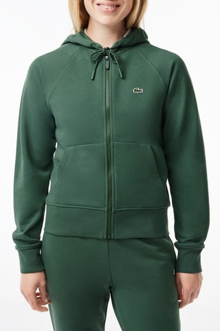 Sweat regular en coton biologique - Vert foncé