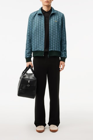 Sweat en coton biologique - Vert foncé et ciel