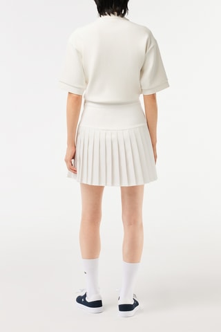 Jupe plissée taille haute - Blanc