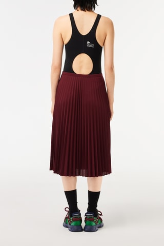 Jupe midi plissée - Bordeaux